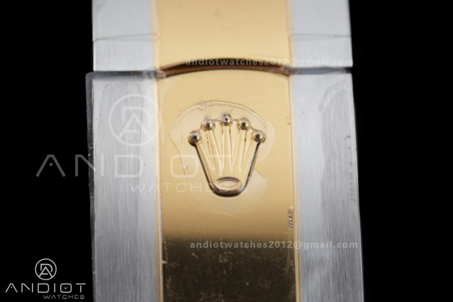 DateJust 36 SS/YG 126233 VSF 1:1 Best Edition 904L Steel YG Textured Diamonds Dial Diamonds Bezel on Jubilee Bracelet VS3235