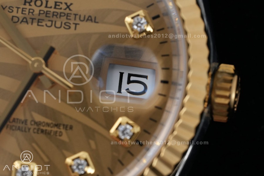 DateJust 36 SS/YG 126233 VSF 1:1 Best Edition 904L Steel YG Leaves Diamonds Dial on Jubilee Bracelet VS3235