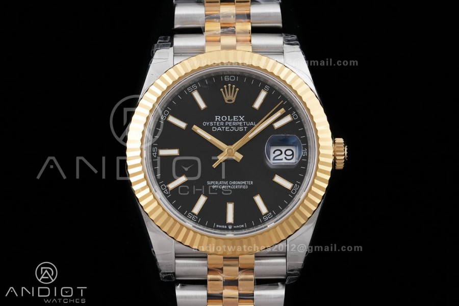 DateJust 41 126333 904L SS/YG VSF 1:1 Best Edition Black Dial on Jubilee Bracelet VS3235