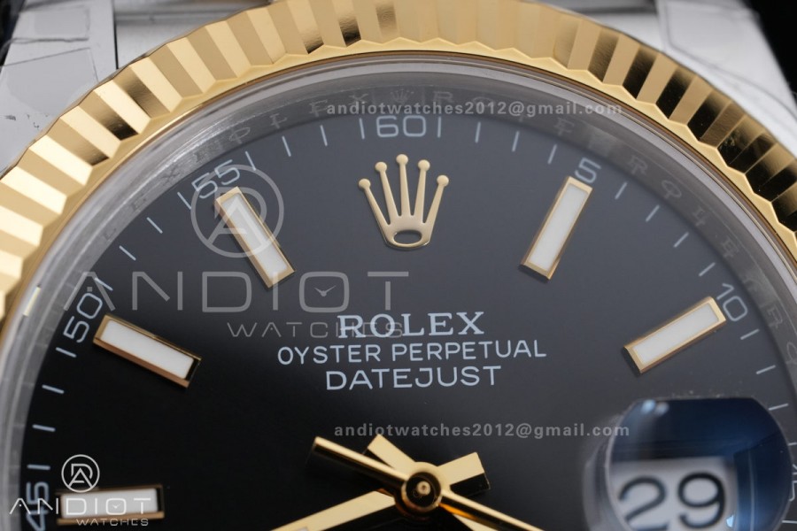 DateJust 41 126333 904L SS/YG VSF 1:1 Best Edition Black Dial on Jubilee Bracelet VS3235