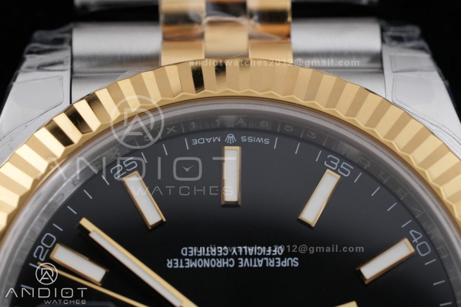 DateJust 41 126333 904L SS/YG VSF 1:1 Best Edition Black Dial on Jubilee Bracelet VS3235