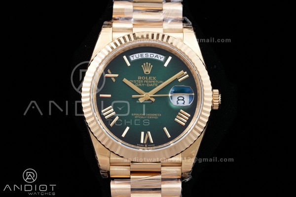 DayDate 40 228238 VSF 1:1 Best Edition Green Ombre...