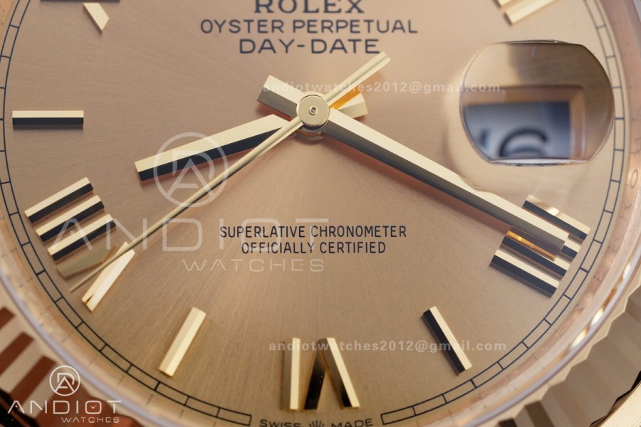 DayDate 40 228238 VSF 1:1 Best Edition YG Roman Dial on President Bracelet VS3255