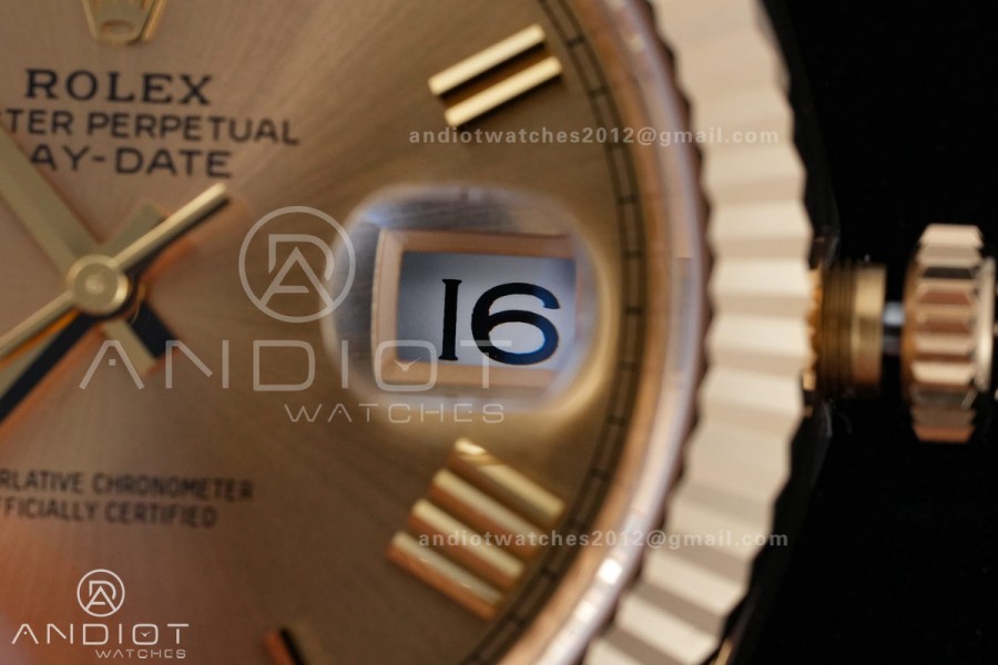 DayDate 40 228238 VSF 1:1 Best Edition YG Roman Dial on President Bracelet VS3255