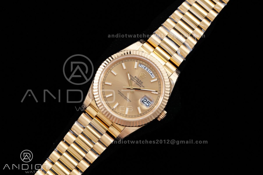 DayDate 40 228238 VSF 1:1 Best Edition YG Dial on President Bracelet VS3255
