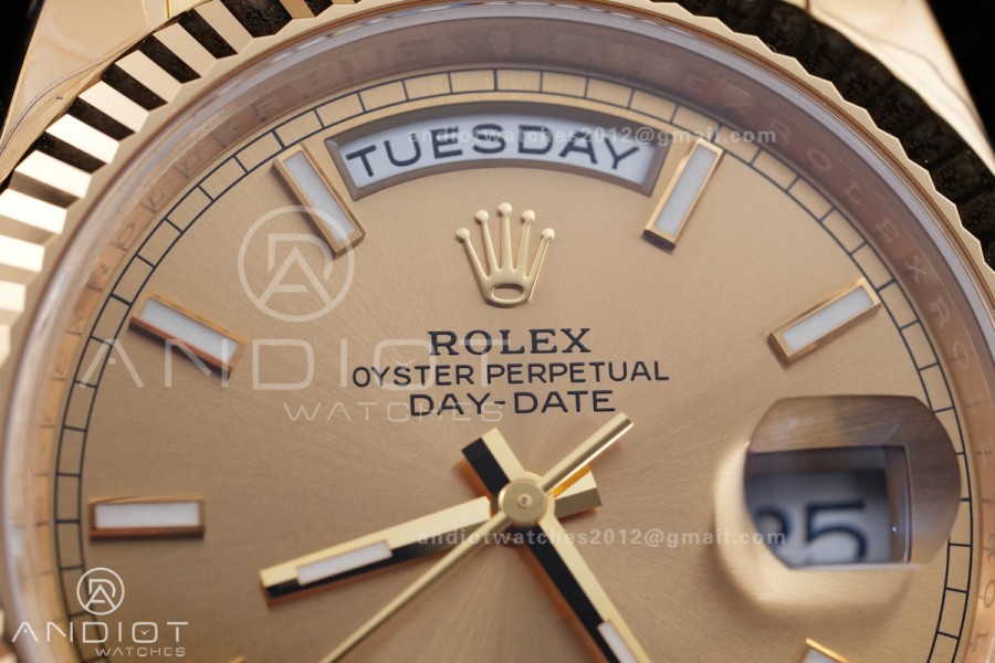 DayDate 40 228238 VSF 1:1 Best Edition YG Dial on President Bracelet VS3255
