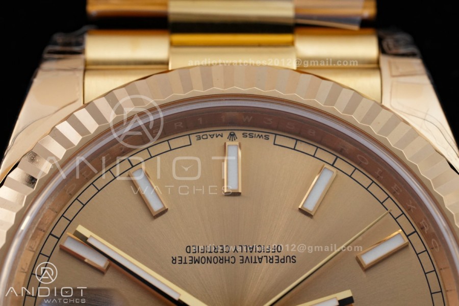 DayDate 40 228238 VSF 1:1 Best Edition YG Dial on President Bracelet VS3255