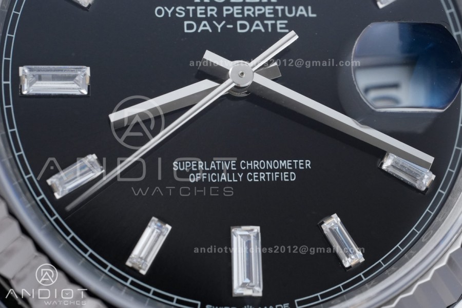 DayDate 40 228239 VSF 1:1 Best Edition Black Dial T Diamond Marker on President Bracelet VS3255