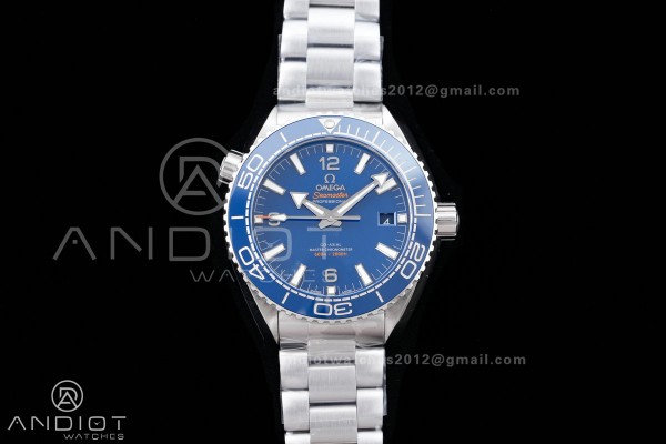 Planet Ocean 43.5mm SS VSF 1:1 Best Edition Blue Ceramic Bezel and Dial on SS Bracelet A8900 Super Clone