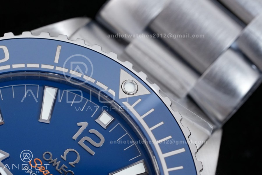 Planet Ocean 43.5mm SS VSF 1:1 Best Edition Blue Ceramic Bezel and Dial on SS Bracelet A8900 Super Clone