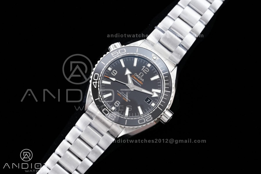 Planet Ocean 43.5mm SS VSF 1:1 Best Edition Black Ceramic Bezel and Dial on SS Bracelet A8900 Super Clone