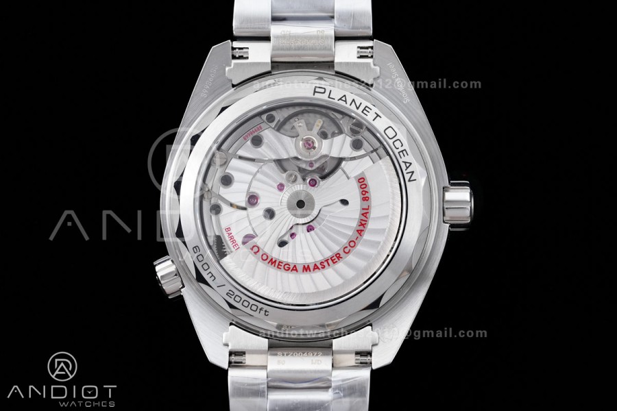 Planet Ocean 43.5mm SS VSF 1:1 Best Edition Black Ceramic Bezel and Dial on SS Bracelet A8900 Super Clone