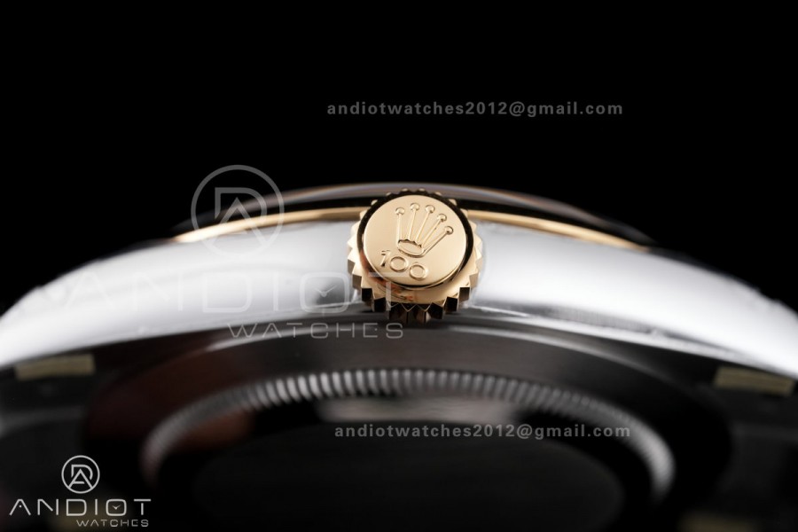 Oyster Perpetual 134303 41mm VSF 1:1 Best Edition 904L Steel 2025 Gray Dial Gold Bezel DD3230