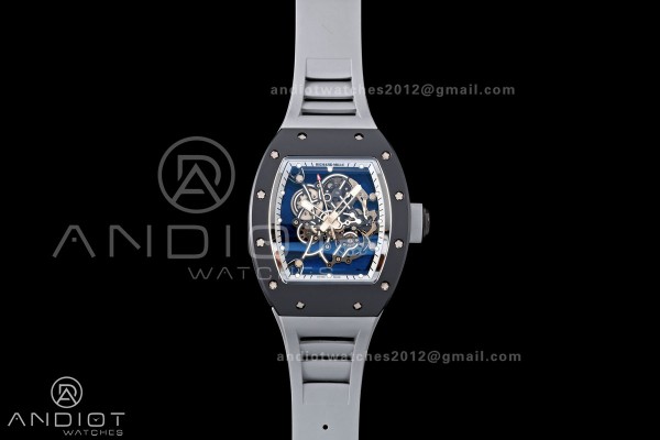 RM055 Black Ceramic A9F 1:1 Best Edition Gray Inne...