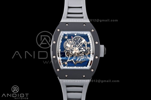 RM055 Black Ceramic A9F 1:1 Best Edition Gray Inne...