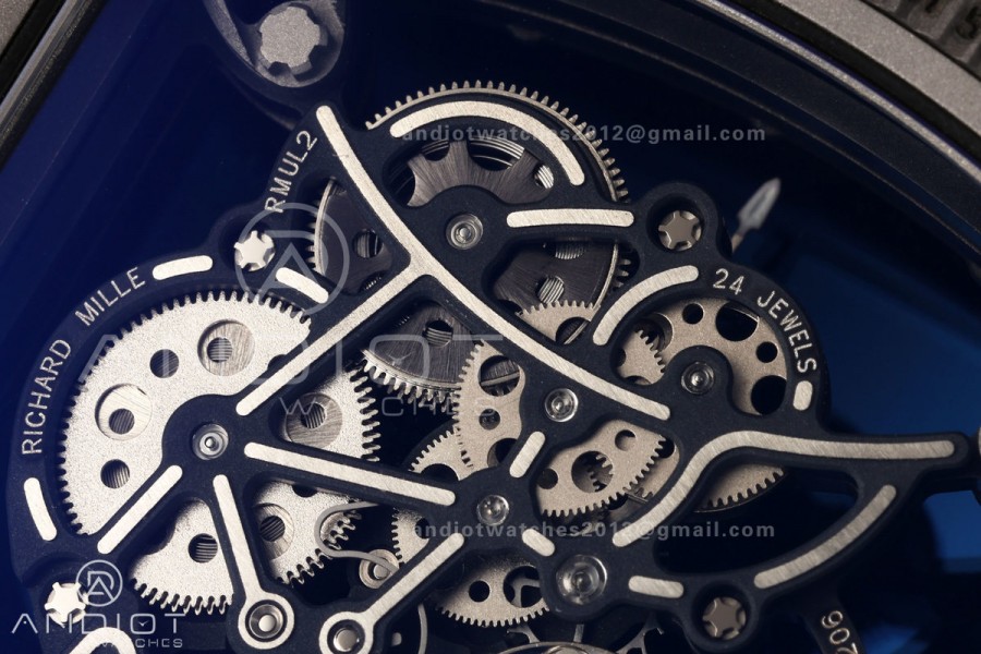 RM055 Black NTPT A9F 1:1 Best Edition Black/Red Inner Bezel on Black Rubber Strap RMUL2 Free Sprung