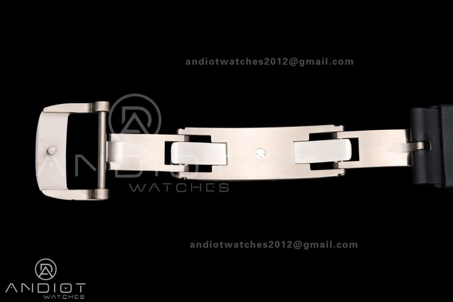 RM055 Black NTPT A9F 1:1 Best Edition RG Inner Bezel on Black Rubber Strap RMUL2 Free Sprung
