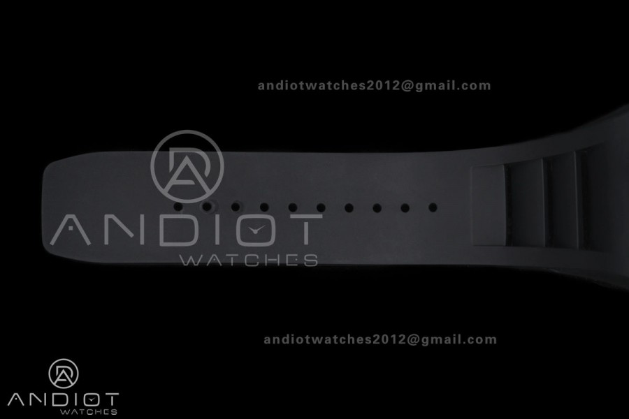 RM055 Black Ceramic A9F 1:1 Best Edition RG Inner Bezel on Black Rubber Strap RMUL2 Free Sprung