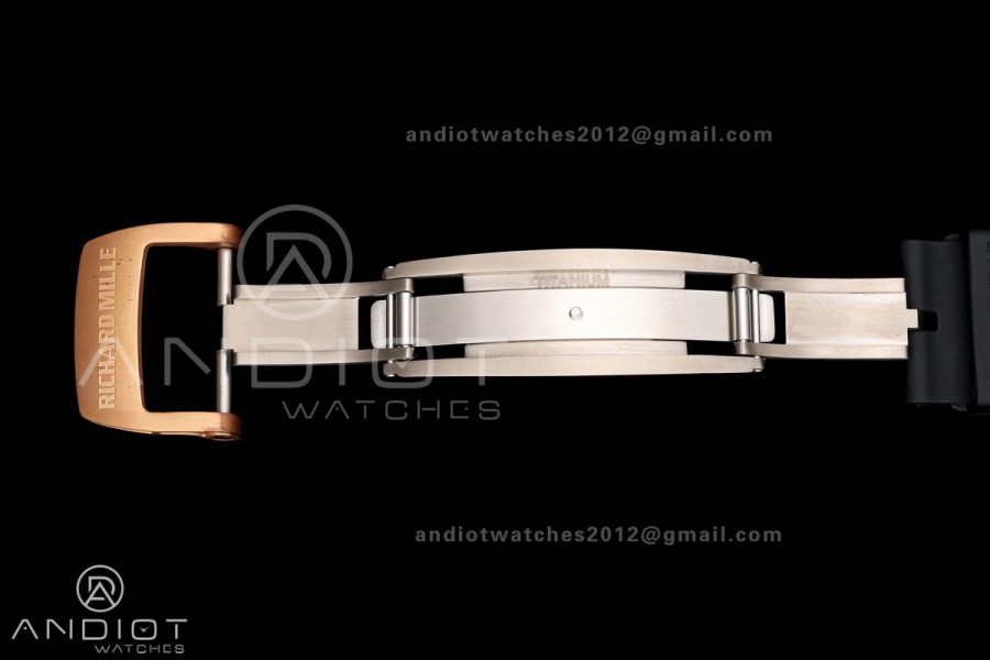RM055 Black Ceramic A9F 1:1 Best Edition RG Inner Bezel on Black Rubber Strap RMUL2 Free Sprung