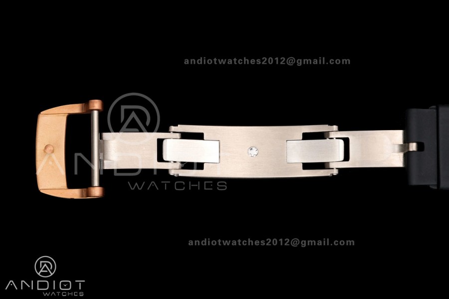 RM055 Black Ceramic A9F 1:1 Best Edition RG Inner Bezel on Black Rubber Strap RMUL2 Free Sprung