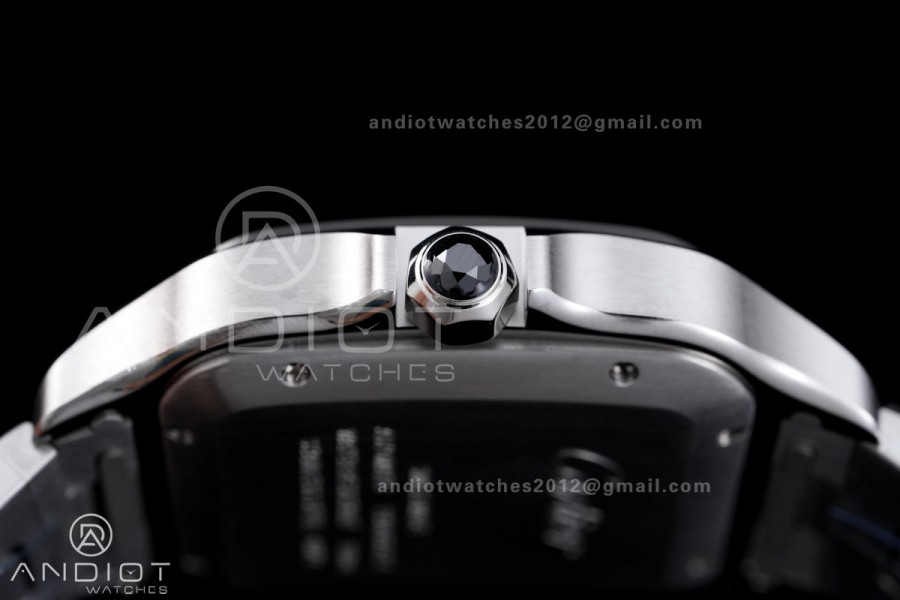 Santos de Cartier XL 40mm SS AF Black Dial Black Bezel SS Bracelet MIYOTA 9015