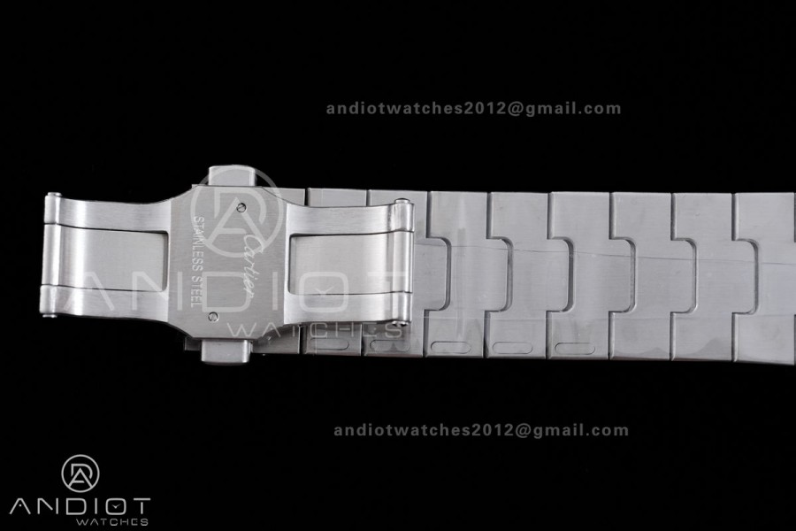 Santos de Cartier XL 40mm SS AF Black Dial Black Bezel SS Bracelet MIYOTA 9015