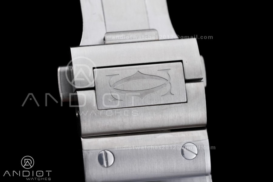 Santos de Cartier XL 40mm SS AF Black Dial Black Bezel SS Bracelet MIYOTA 9015