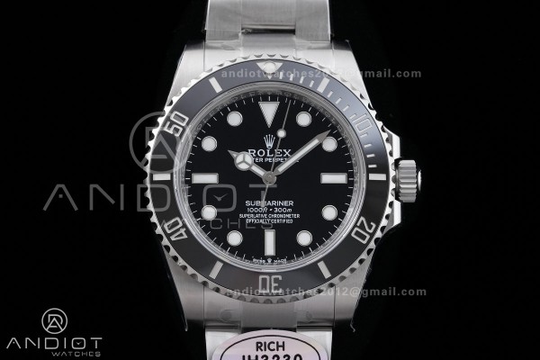 Submariner 41mm 124060 No Date RICH 1:1 Best Edition 904L SS Case and Bracelet JH3230 V2 (Free Sprung)