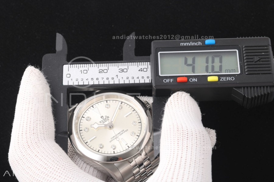 Black Bay One 41 SS HTF 1:1 Best Edition Silver Diamonds Dial on SS Bracelet A26J