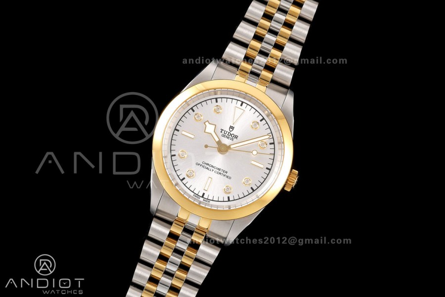 Black Bay One 41 SS/YG HTF 1:1 Best Edition Silver Diamonds Dial on SS/YG Bracelet A26J