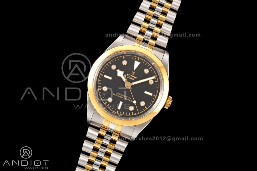 Black Bay One 41 SS/YG HTF 1:1 Best Edition Black Diamonds Dial on SS/YG Bracelet A26J