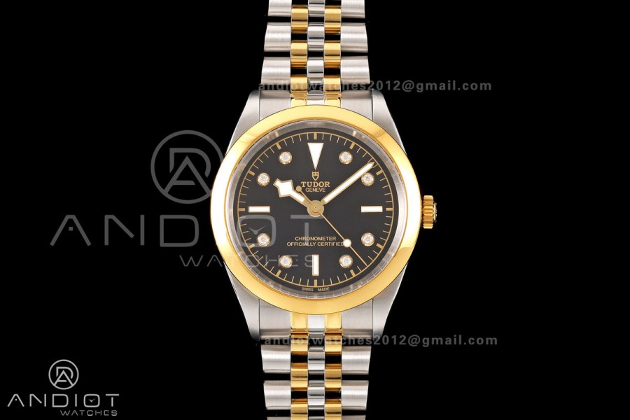 Black Bay One 41 SS/YG HTF 1:1 Best Edition Black Diamonds Dial on SS/YG Bracelet A26J
