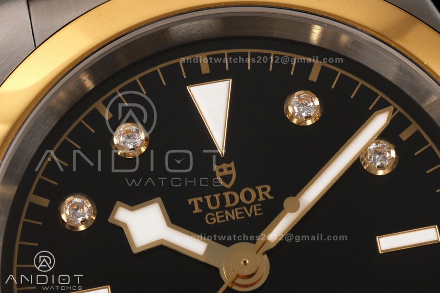 Black Bay One 41 SS/YG HTF 1:1 Best Edition Black Diamonds Dial on SS/YG Bracelet A26J