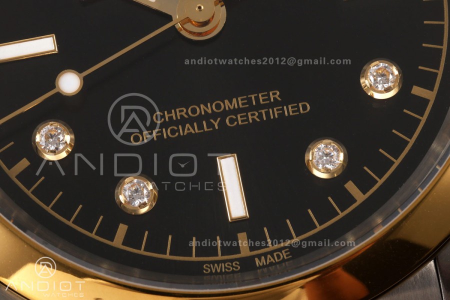 Black Bay One 41 SS/YG HTF 1:1 Best Edition Black Diamonds Dial on SS/YG Bracelet A26J