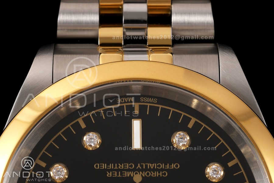 Black Bay One 41 SS/YG HTF 1:1 Best Edition Black Diamonds Dial on SS/YG Bracelet A26J