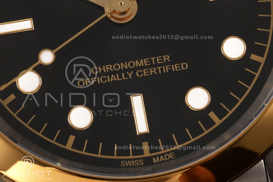 Black Bay One 41 SS/YG HTF 1:1 Best Edition Black Dial on SS/YG Bracelet A26J
