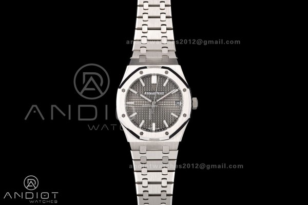 Royal Oak 15500 SS OCTA 1:1 Best Edition Gray Dial...