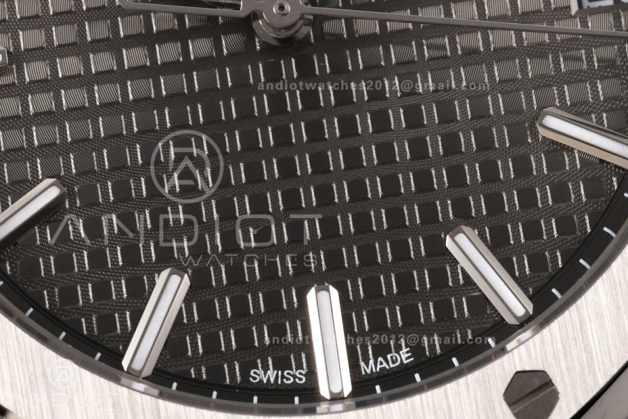 Royal Oak 15500 SS OCTA 1:1 Best Edition Gray Dial on SS Bracelet JH4302 Super Clone (Free Sprung)