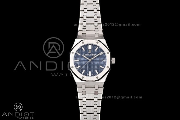 Royal Oak 15500 SS OCTA 1:1 Best Edition Blue Dial...