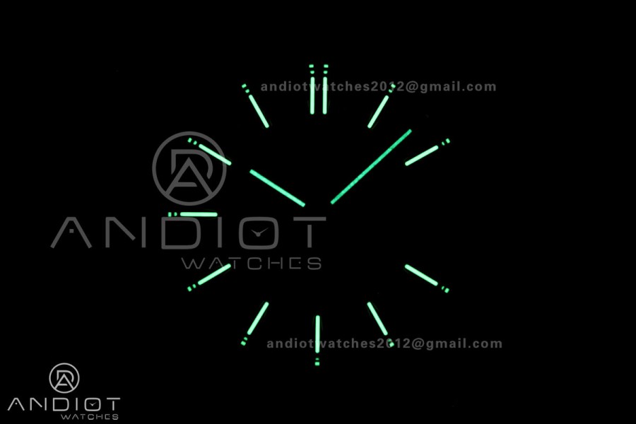 Royal Oak 15500 SS OCTA 1:1 Best Edition Blue Dial on Black Rubber Strap JH4302 Super Clone (Free Sprung)