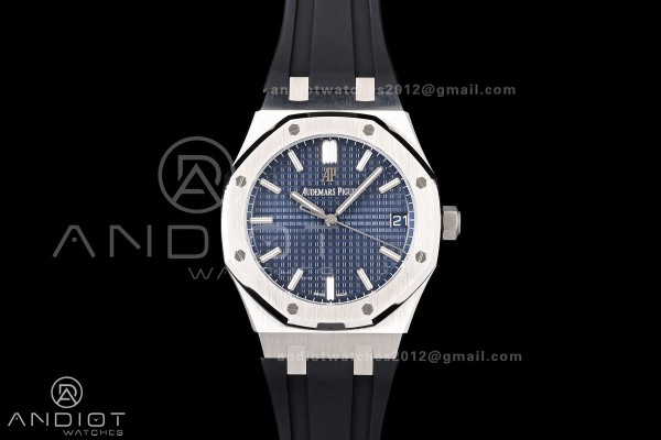 Royal Oak 15500 SS OCTA 1:1 Best Edition Blue Dial...