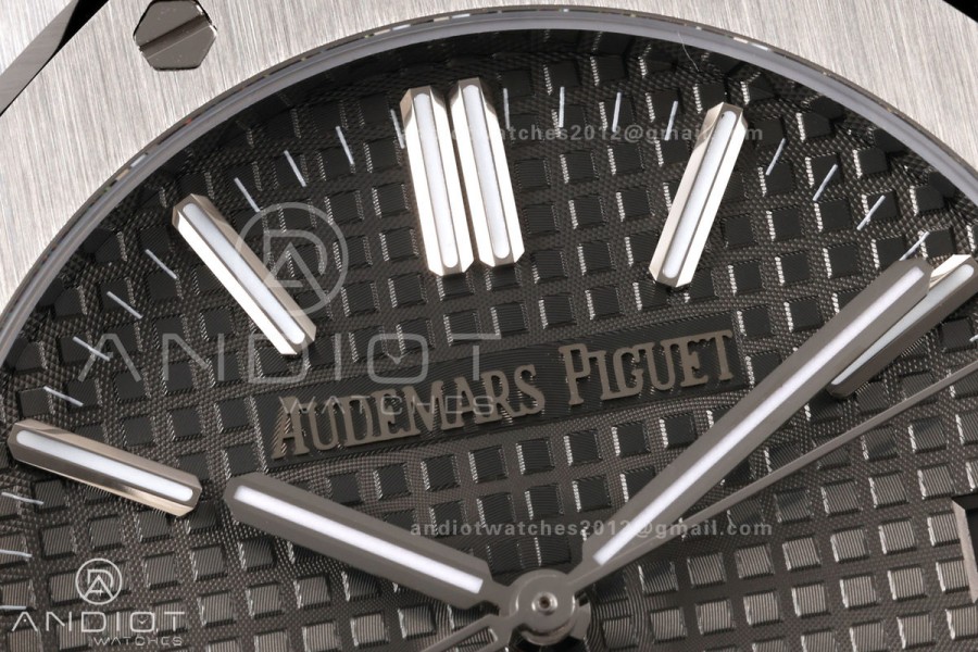 Royal Oak 15510 SS OCTA 1:1 Best Edition Gray Dial on SS Bracelet JH4302 Super Clone (Free Sprung)