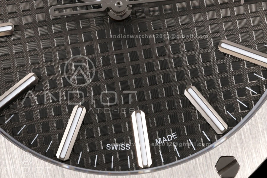 Royal Oak 15510 SS OCTA 1:1 Best Edition Gray Dial on SS Bracelet JH4302 Super Clone (Free Sprung)