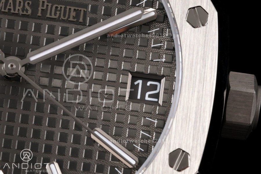 Royal Oak 15510 SS OCTA 1:1 Best Edition Gray Dial on SS Bracelet JH4302 Super Clone (Free Sprung)