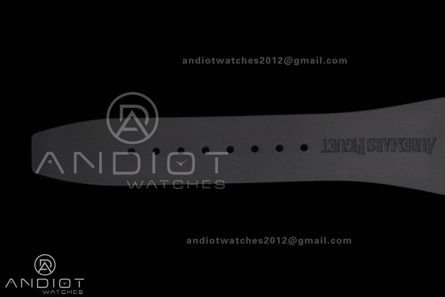 Royal Oak 15510 SS OCTA 1:1 Best Edition Gray Dial on Black Rubber Strap JH4302 Super Clone (Free Sprung)