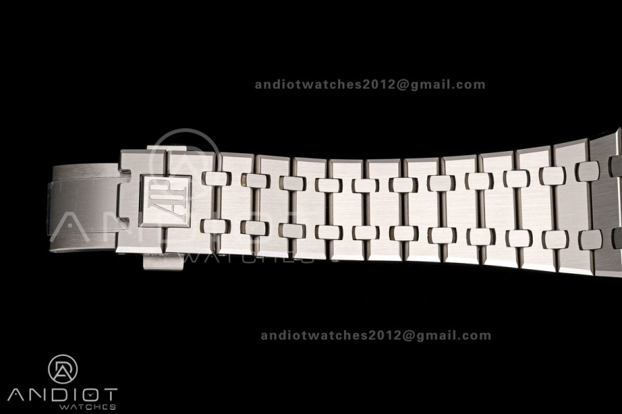 Royal Oak 15510 SS OCTA 1:1 Best Edition Black Dial on SS Bracelet JH4302 Super Clone (Free Sprung)