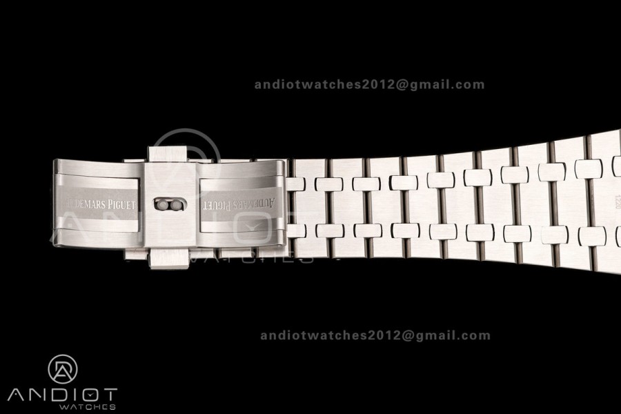 Royal Oak 15510 SS OCTA 1:1 Best Edition Black Dial on SS Bracelet JH4302 Super Clone (Free Sprung)