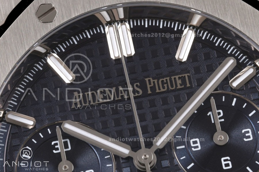 Royal Oak Chrono 26240 SS OCTA 1:1 Best Edition Blue Dial on SS Bracelet JH4401 Super Clone (Free Sprung)