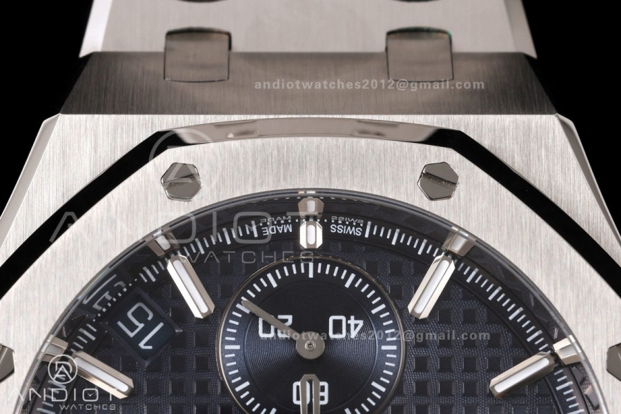 Royal Oak Chrono 26240 SS OCTA 1:1 Best Edition Blue Dial on SS Bracelet JH4401 Super Clone (Free Sprung)