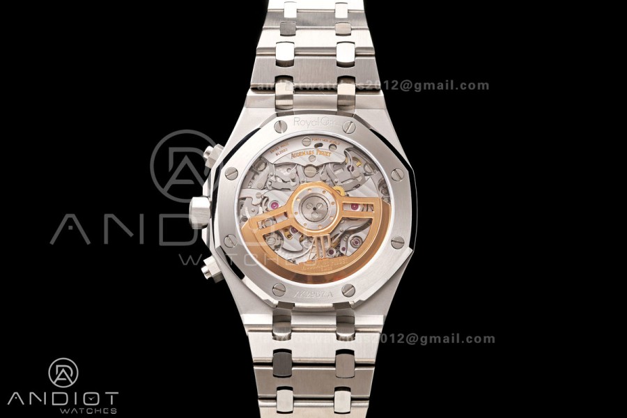Royal Oak Chrono 26240 SS OCTA 1:1 Best Edition Blue Dial on SS Bracelet JH4401 Super Clone (Free Sprung)